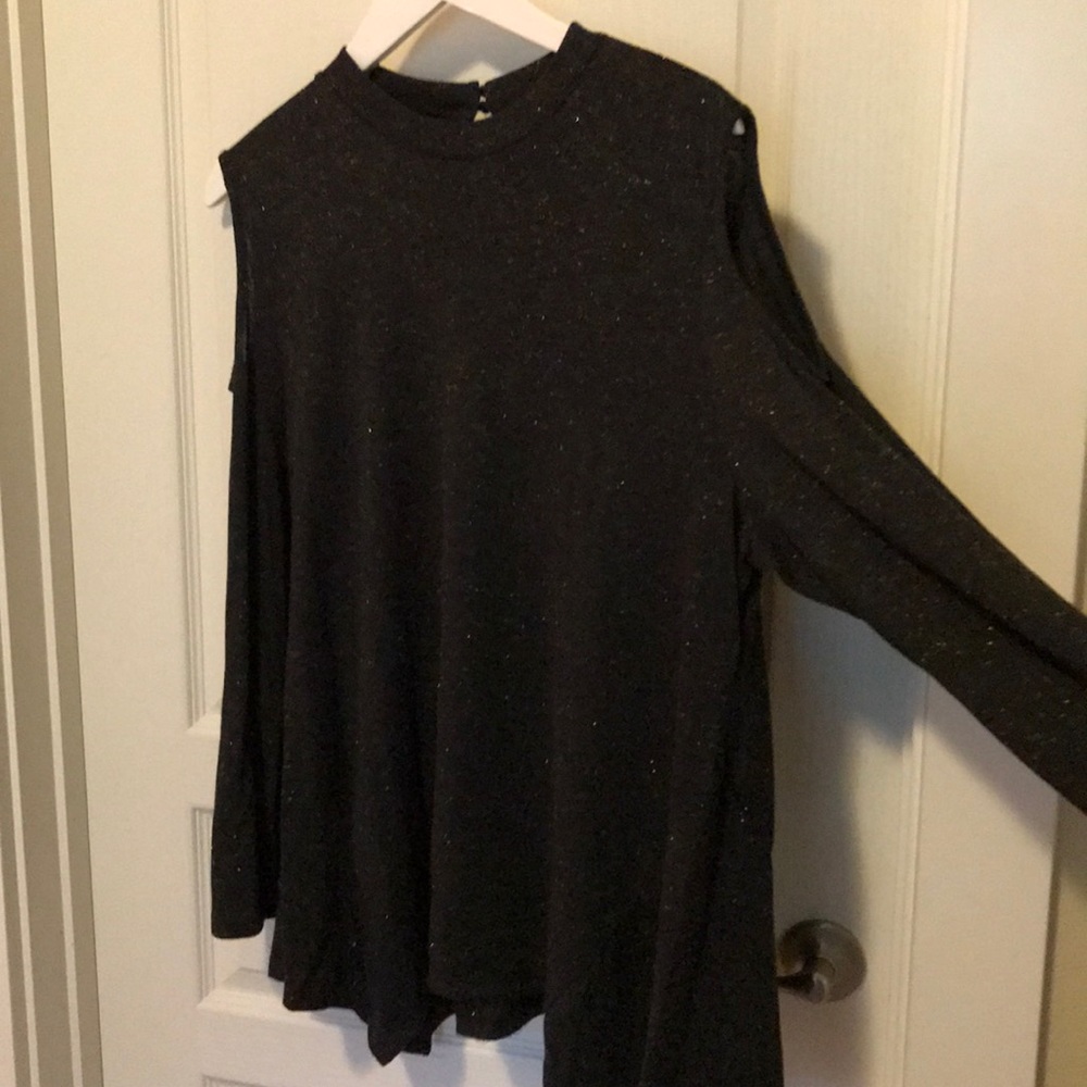 Black cold shoulder top by Style and Co.